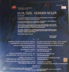 TRT 50. Yıl Özel Dünden Sesler LP