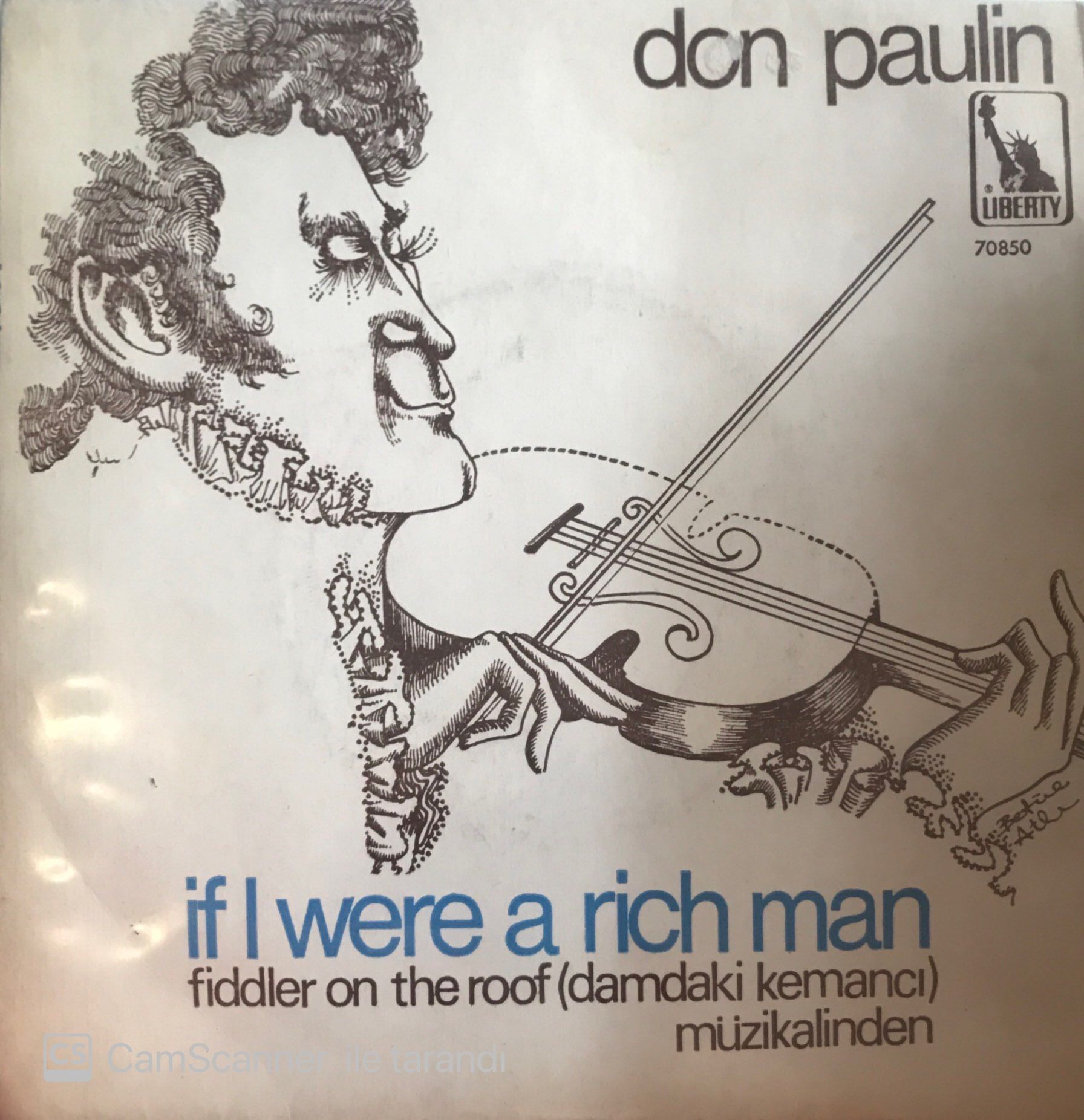 Don Paulin If I Were A Rich Man 45lik