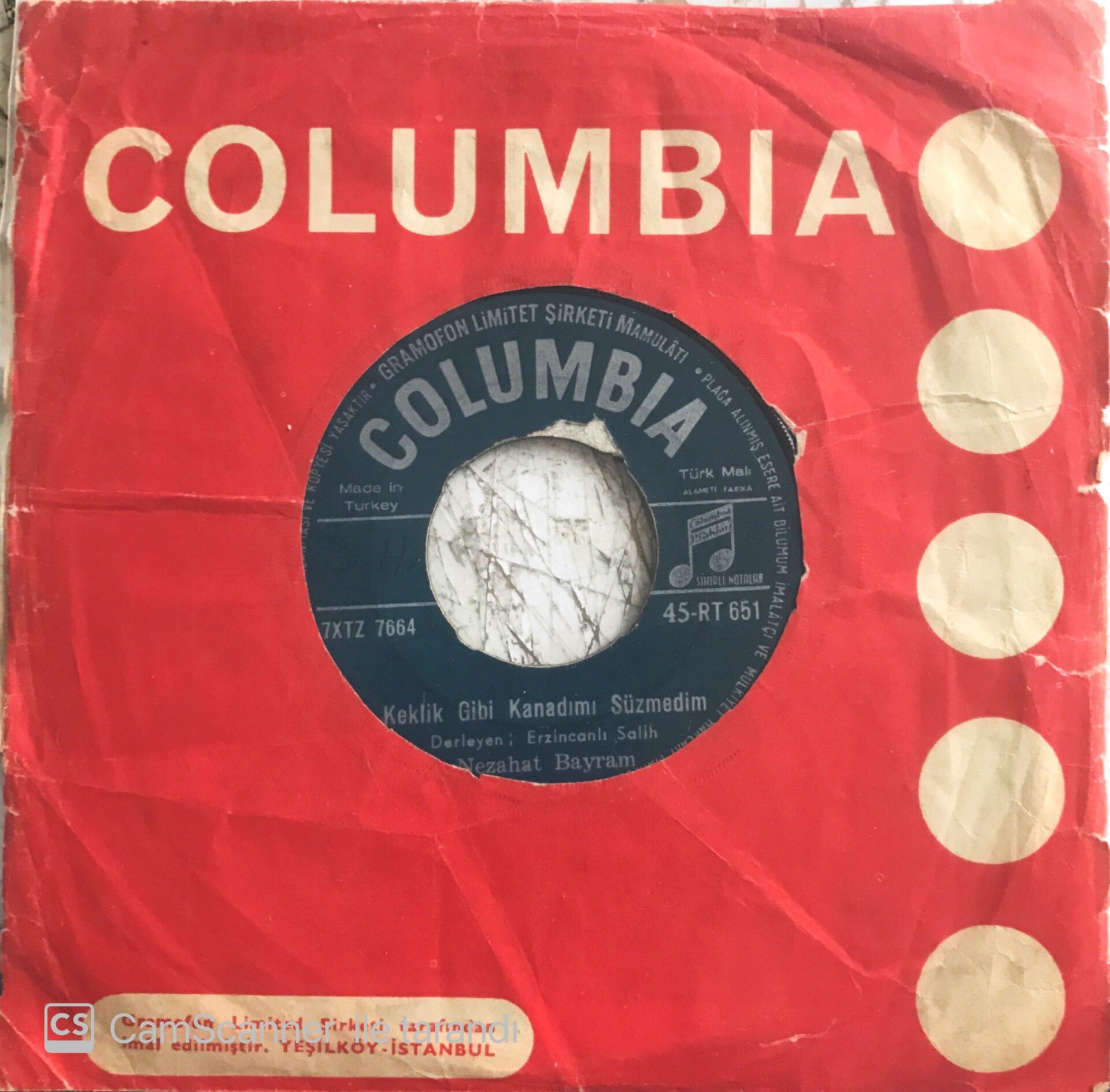 Nezahat Bayram - Keklik Gibi Kanadımı Süzmedim/Bırak Be Zalim Bırak - 45'lik