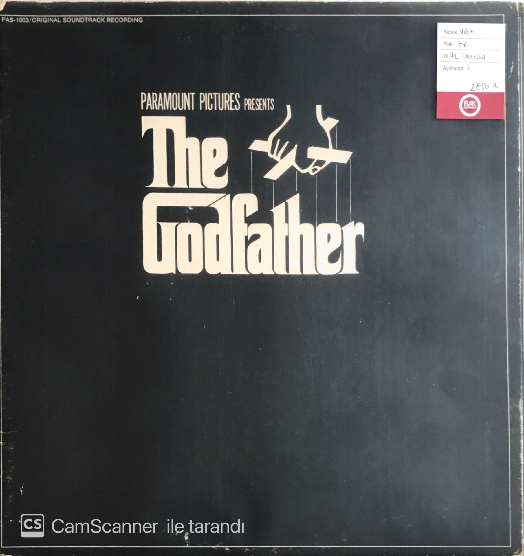 The Godfather Original Soundtrack Recording LP