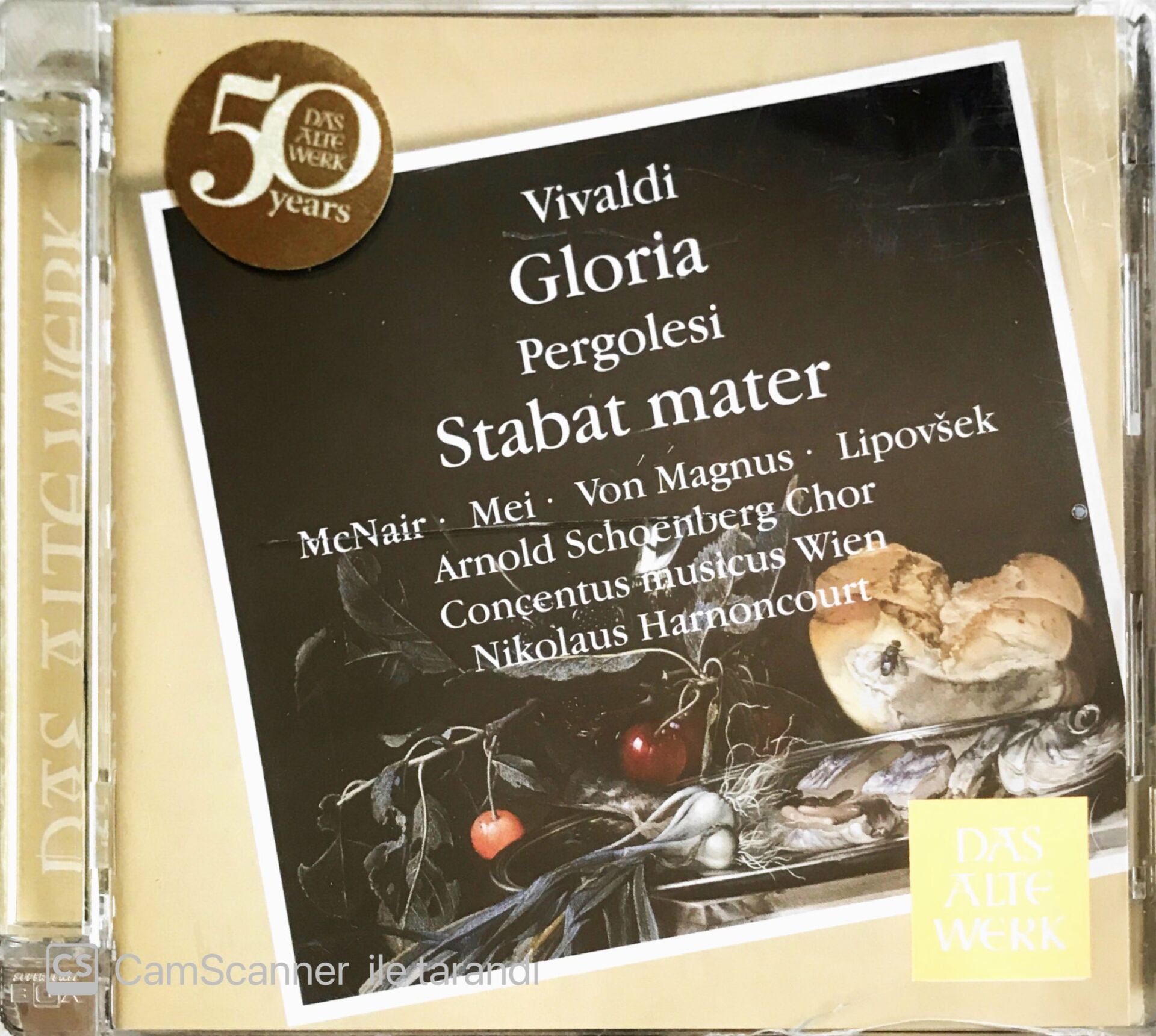 Vivaldi: Gloria RV 589 & Pergolesi:Stabat Mater Soli Concentus Musicus Wien Harnoncourt - CD