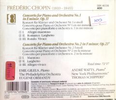 Chopin - Piano Concertos Nos. 1&2 CD