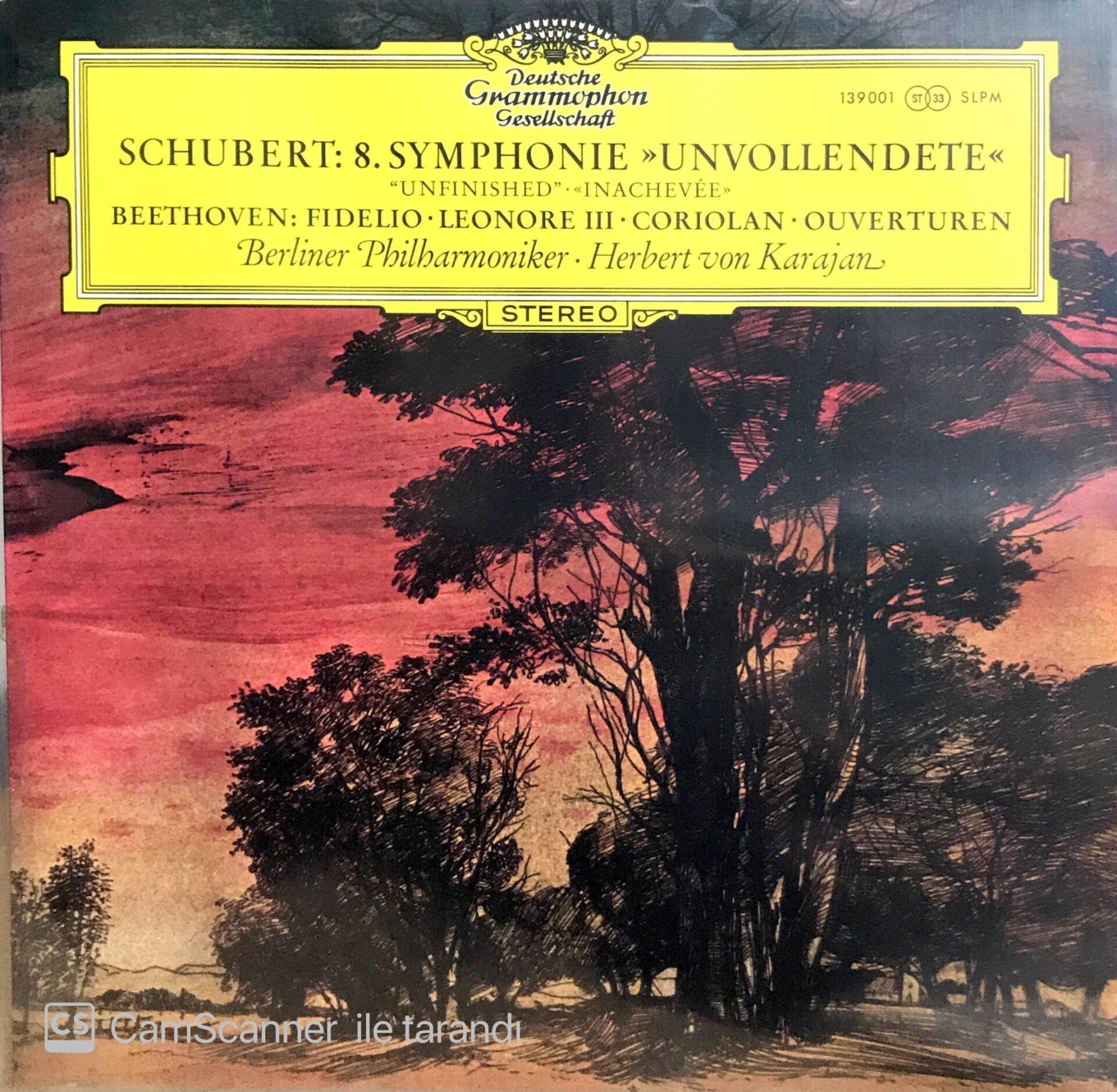 Schubert: Symphonie Nr. 8 >>Unvollendete<< / Beethoven: Ouverturen Berliner Philharmoniker / Herbert Von Karajan LP