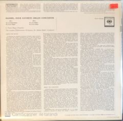 Handel : Four Favorite Organ Concertos LP