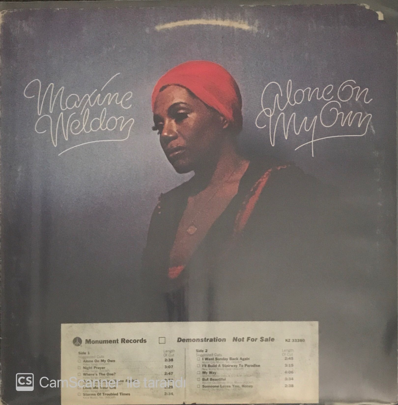 Maxine Weldon Alone On My Own LP