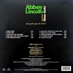 Abbey Lincoln, Stan Getz - You Gotta Pay The Band LP