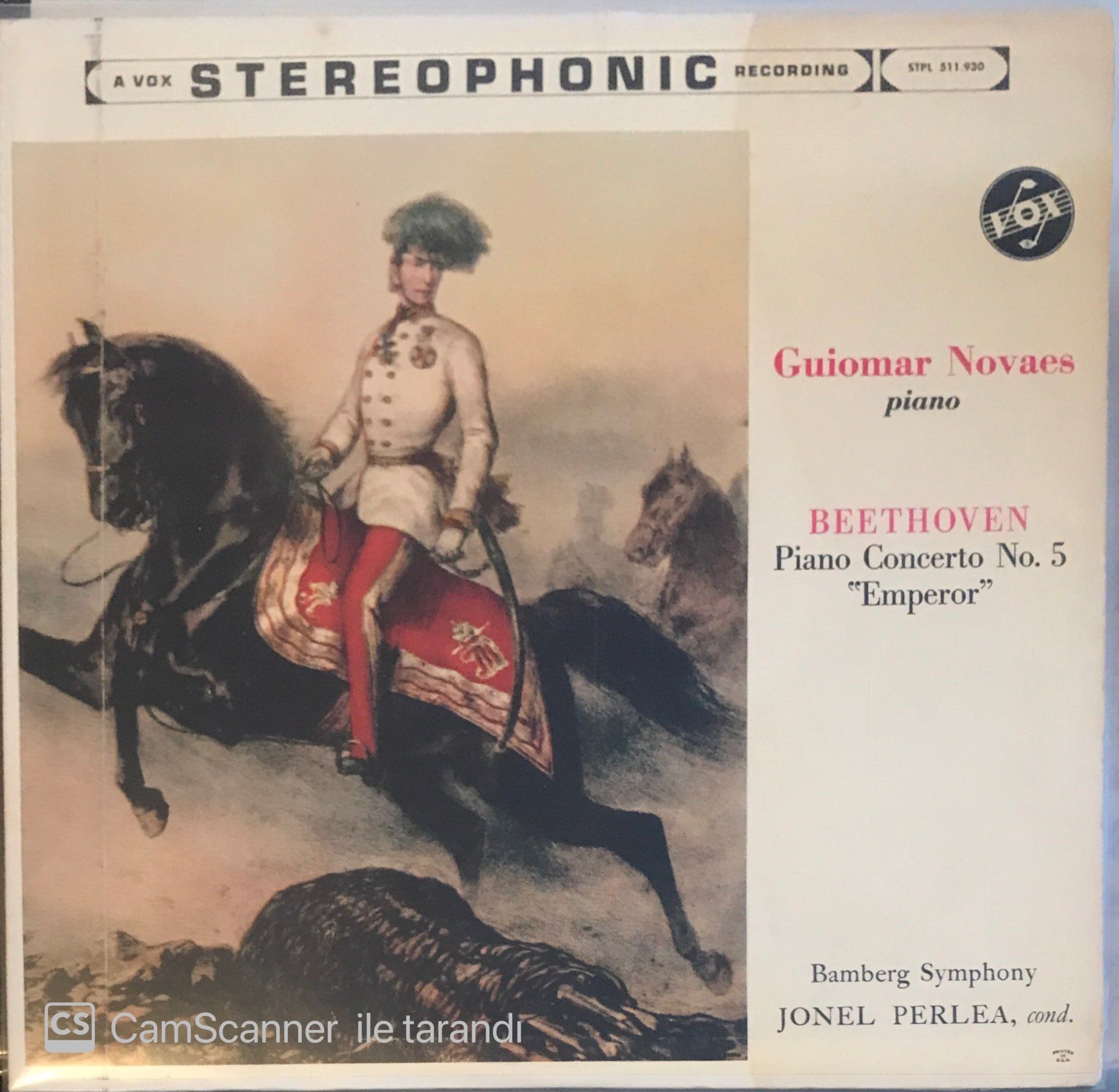 Guiomar Novaes Piano - Beethoven Piano Concerto No. 5 ''Emperor'' LP