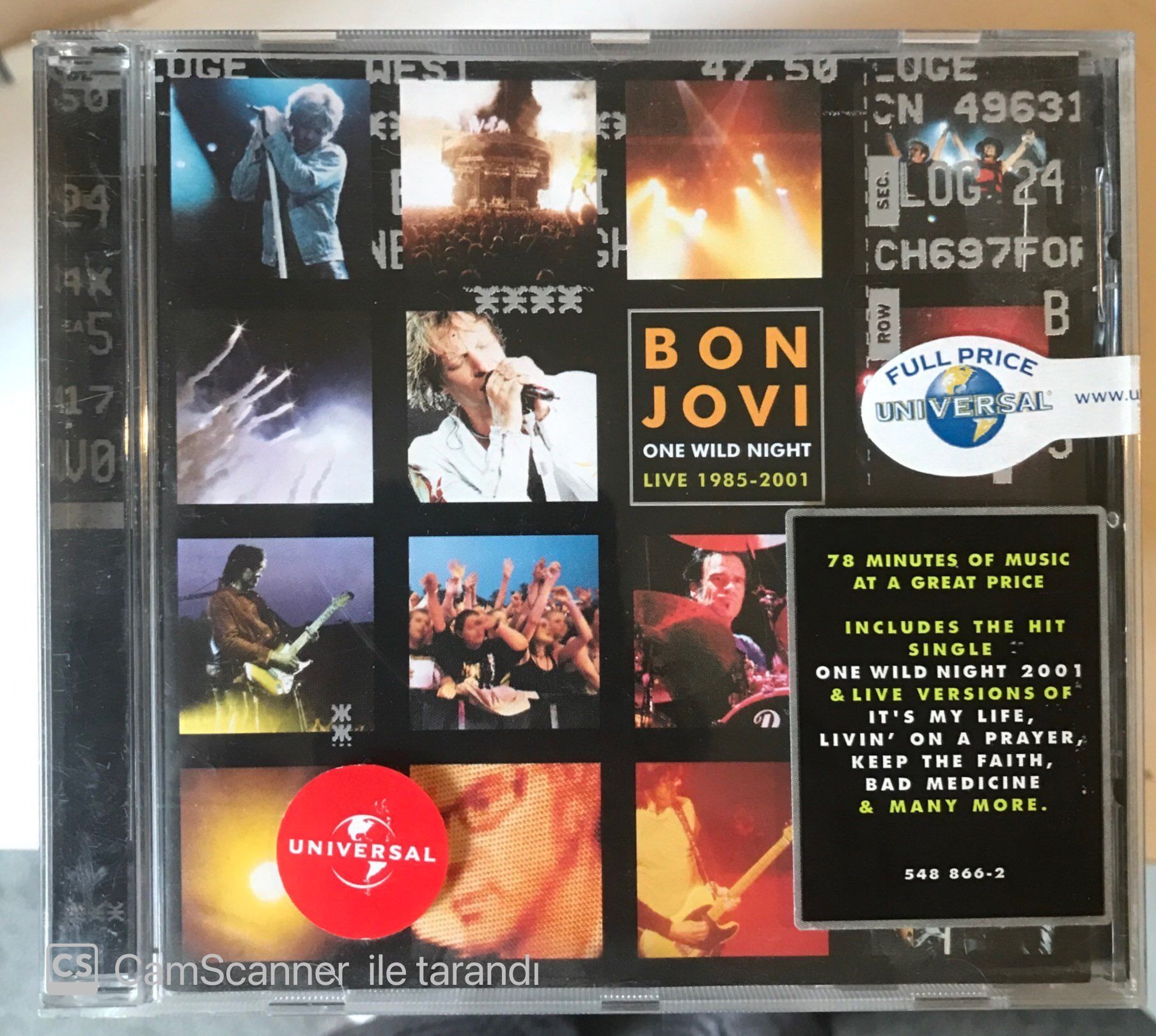 Bon Jovi One Wild Night Live 1985-2001 CD