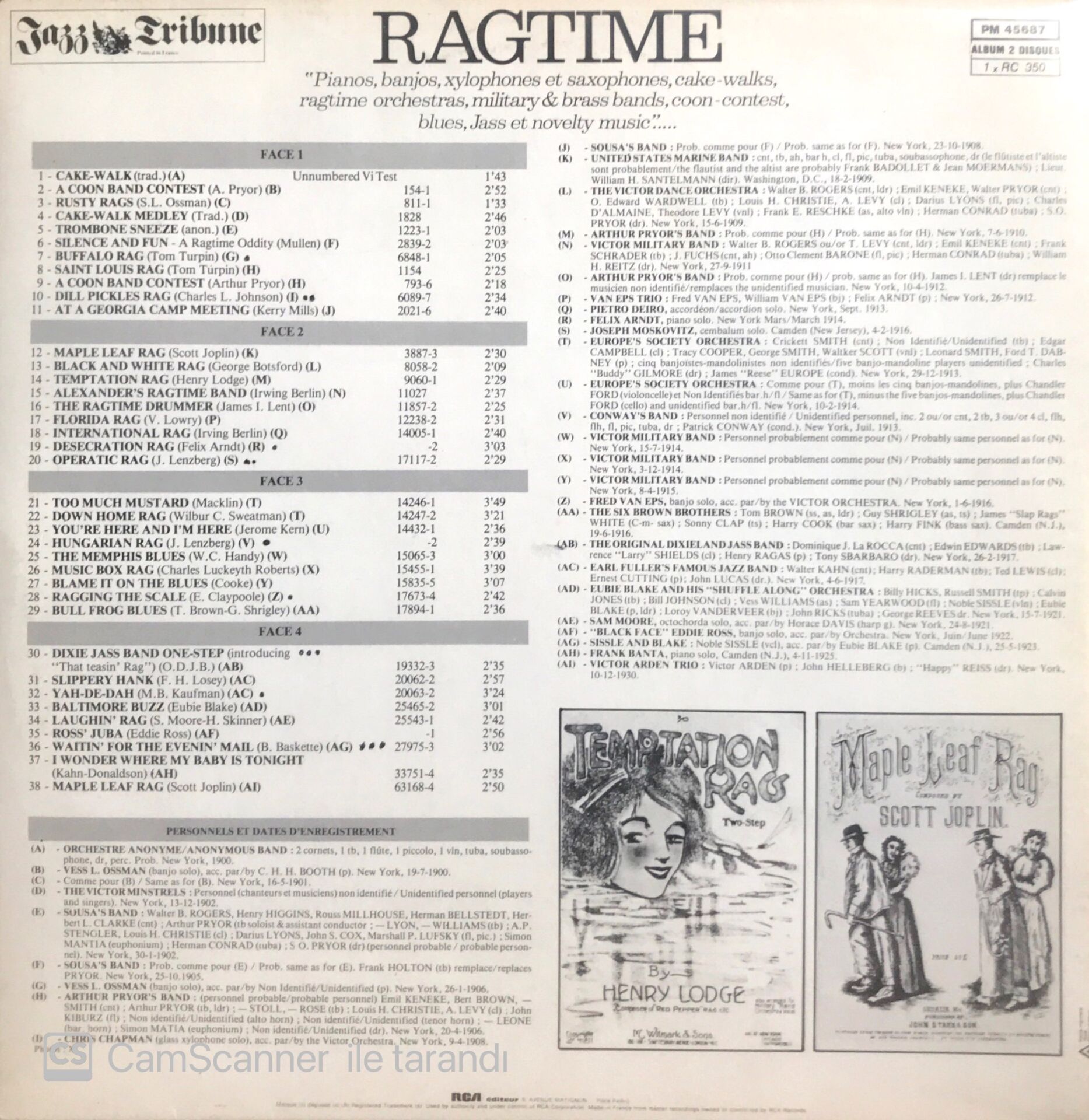 Ragtime 1900-1930 2xLP Plak Satın Al