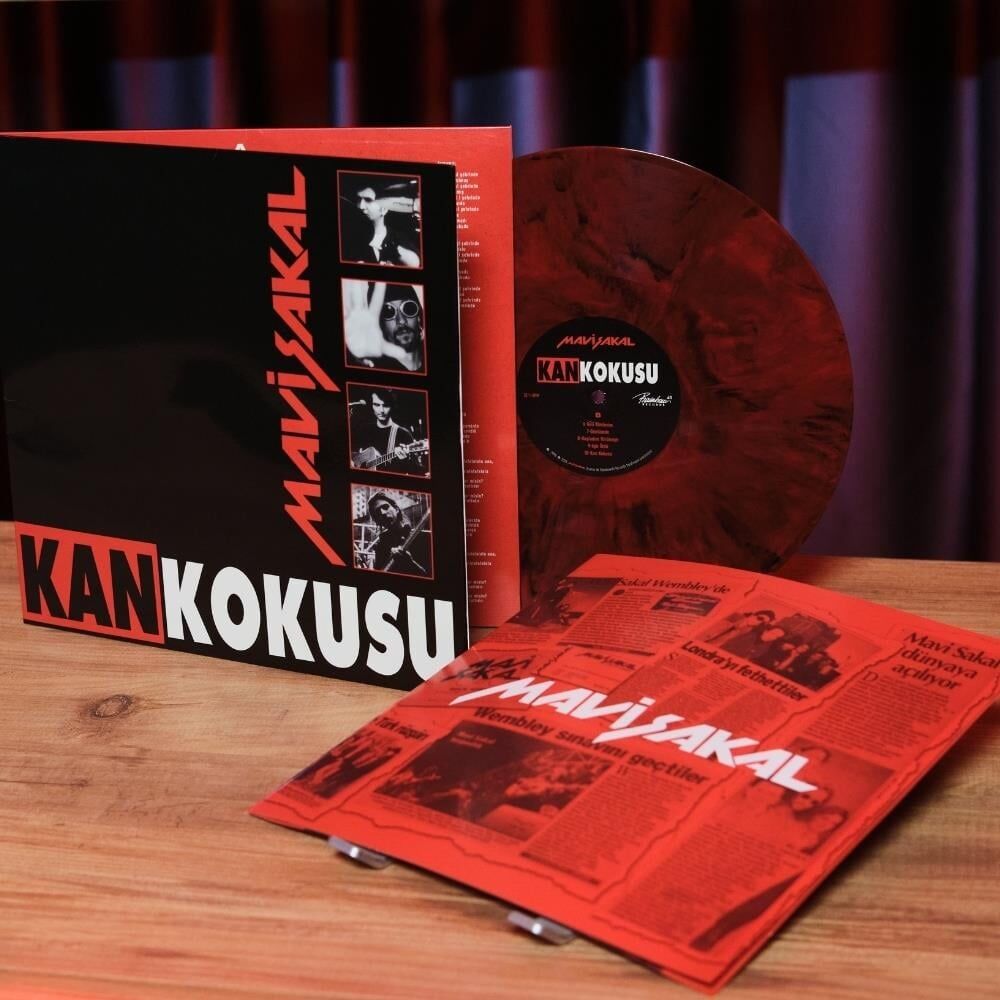 MAVİSAKAL – KAN KOKUSU LP KIRMIZI-SİYAH MERMER DESENLİ RENKLİ