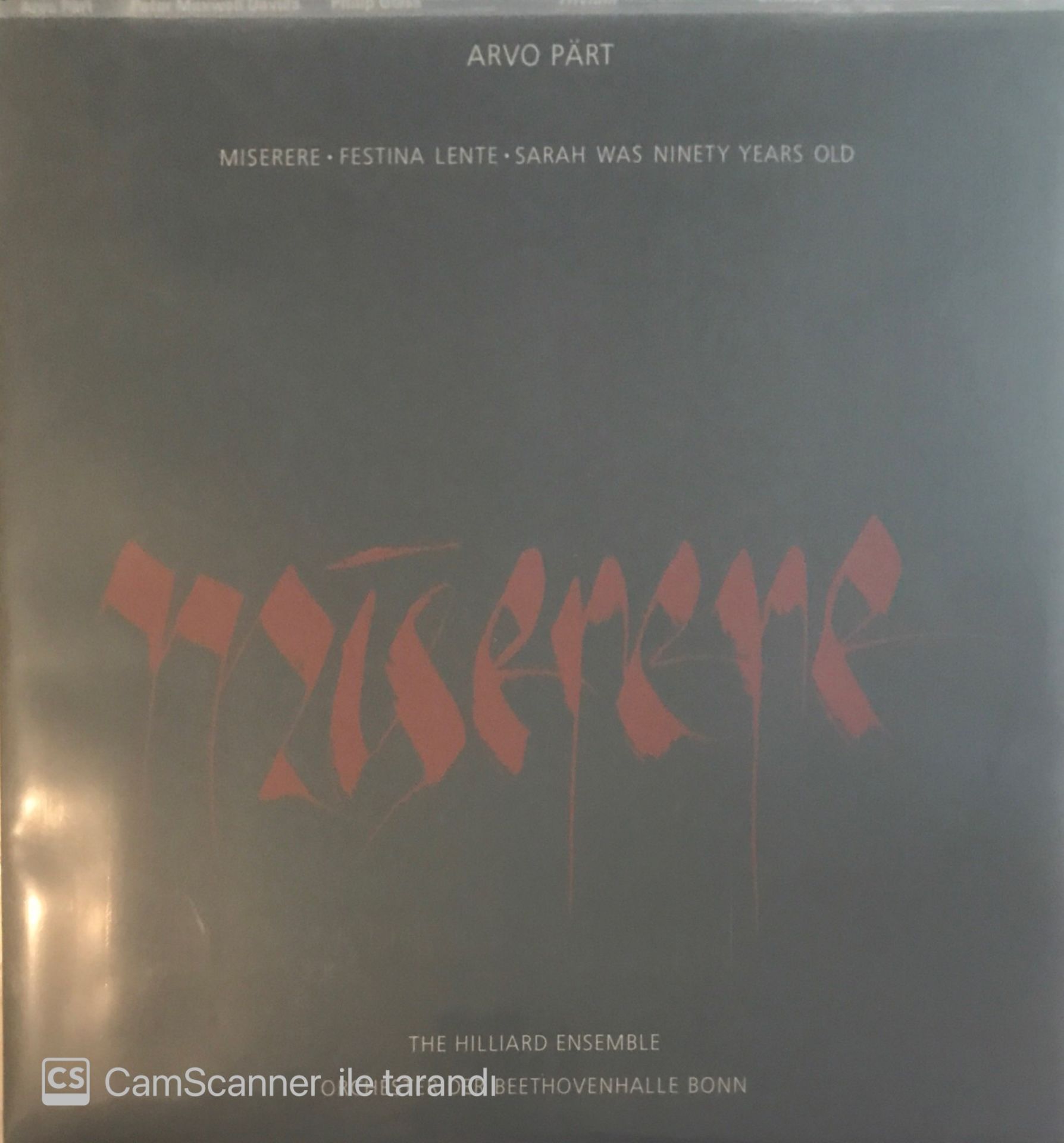 Arvo Part Misere LP