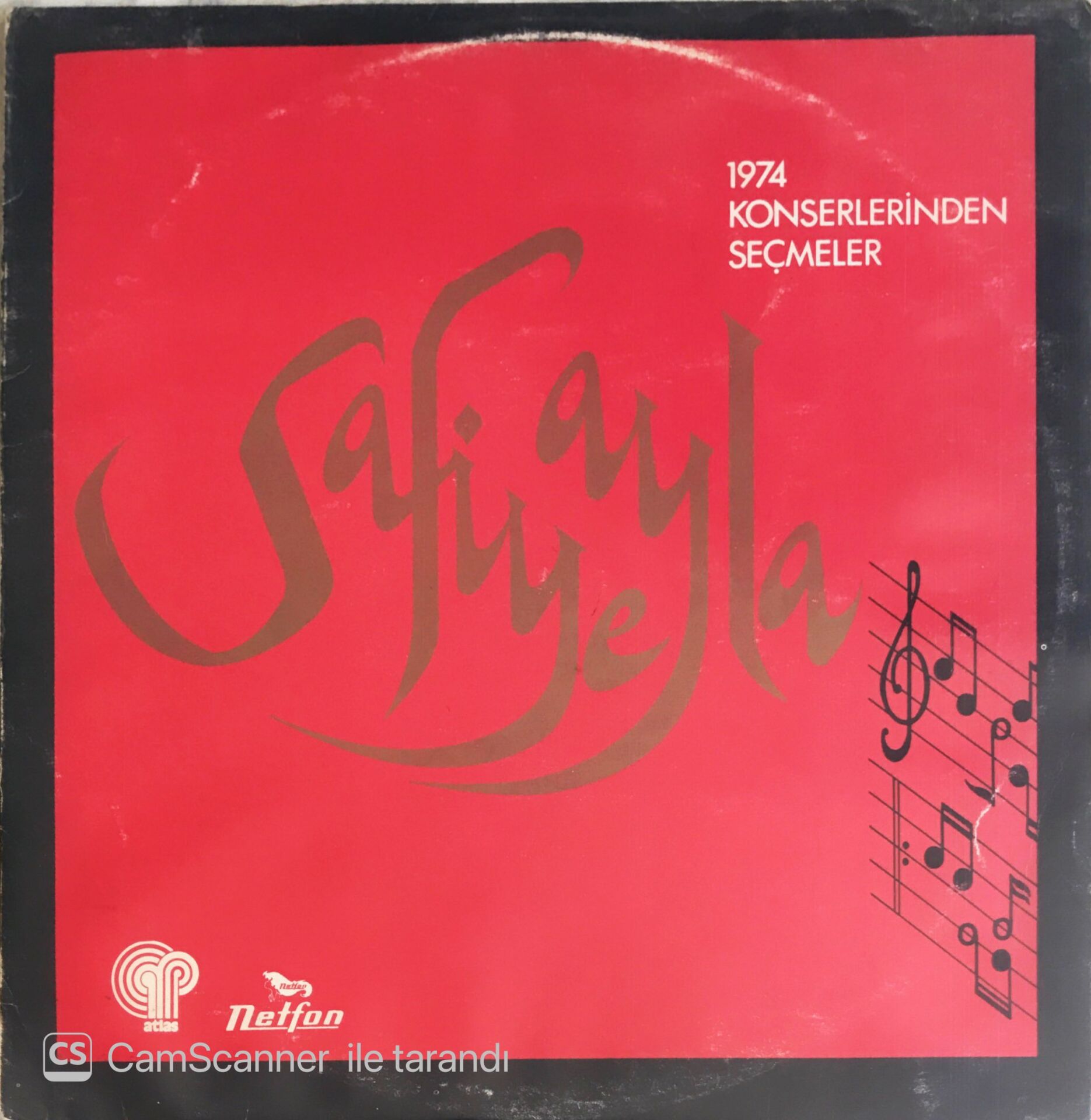 Safiye Ayla - 1974 Konserinden Seçmeler - LP
