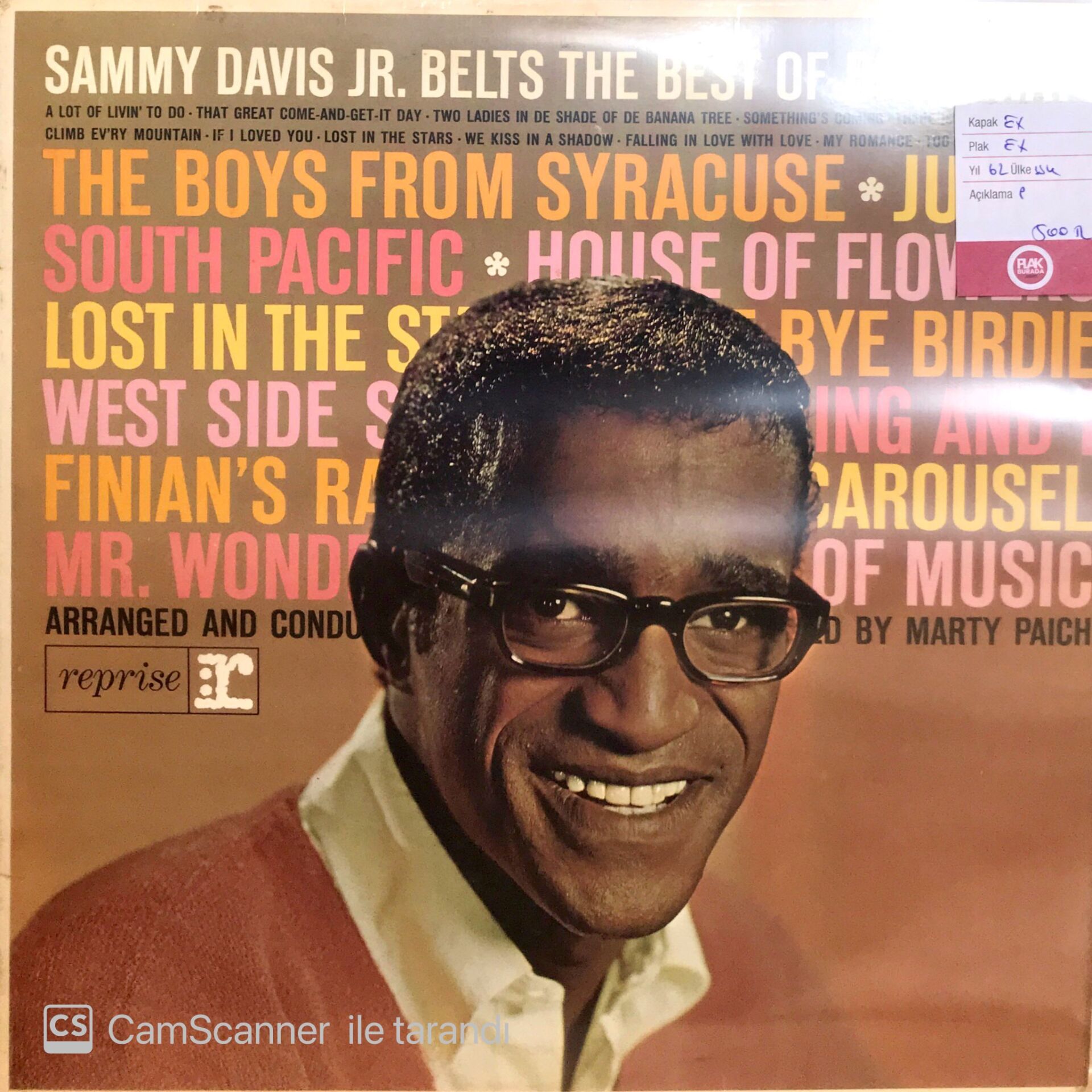 Sammy Davis Jr. Belts The Best Of Broadway LP