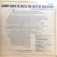 Sammy Davis Jr. Belts The Best Of Broadway LP