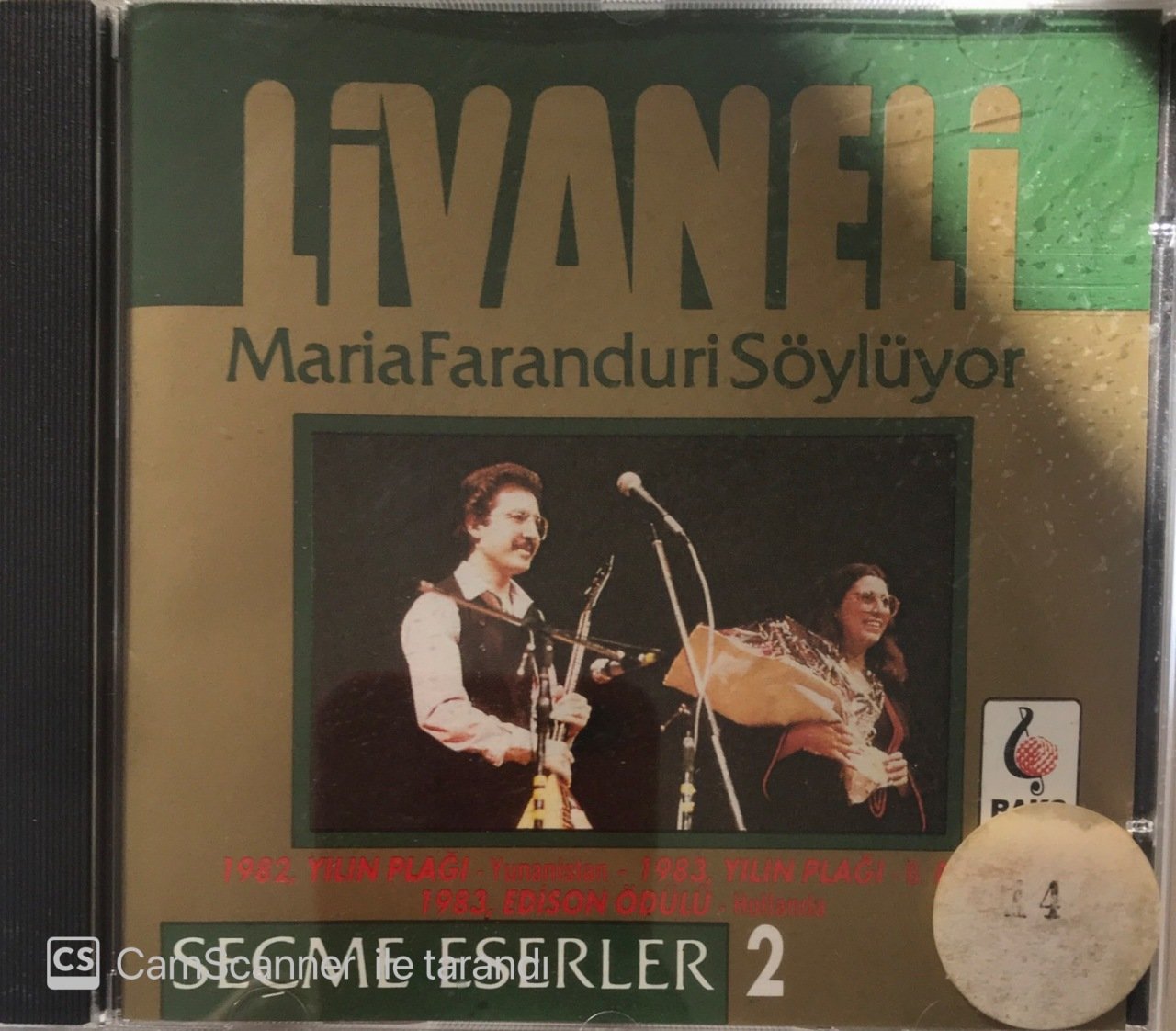 Livaneli MariaFaranduri Söylüyor Seçme Eserler 2 CD
