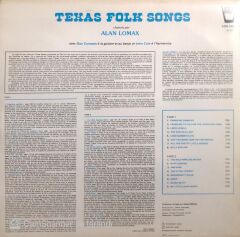 Texas Folk Songs / Chantes Par Alan Lomax LP