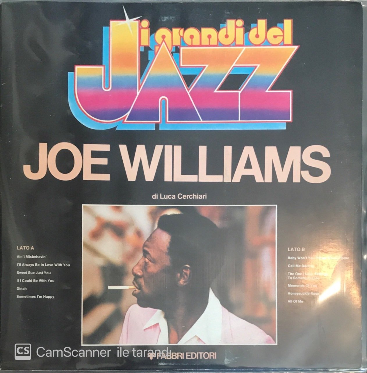 I Grandi Del Jazz Joe Williams Di Luca Cerchiari LP