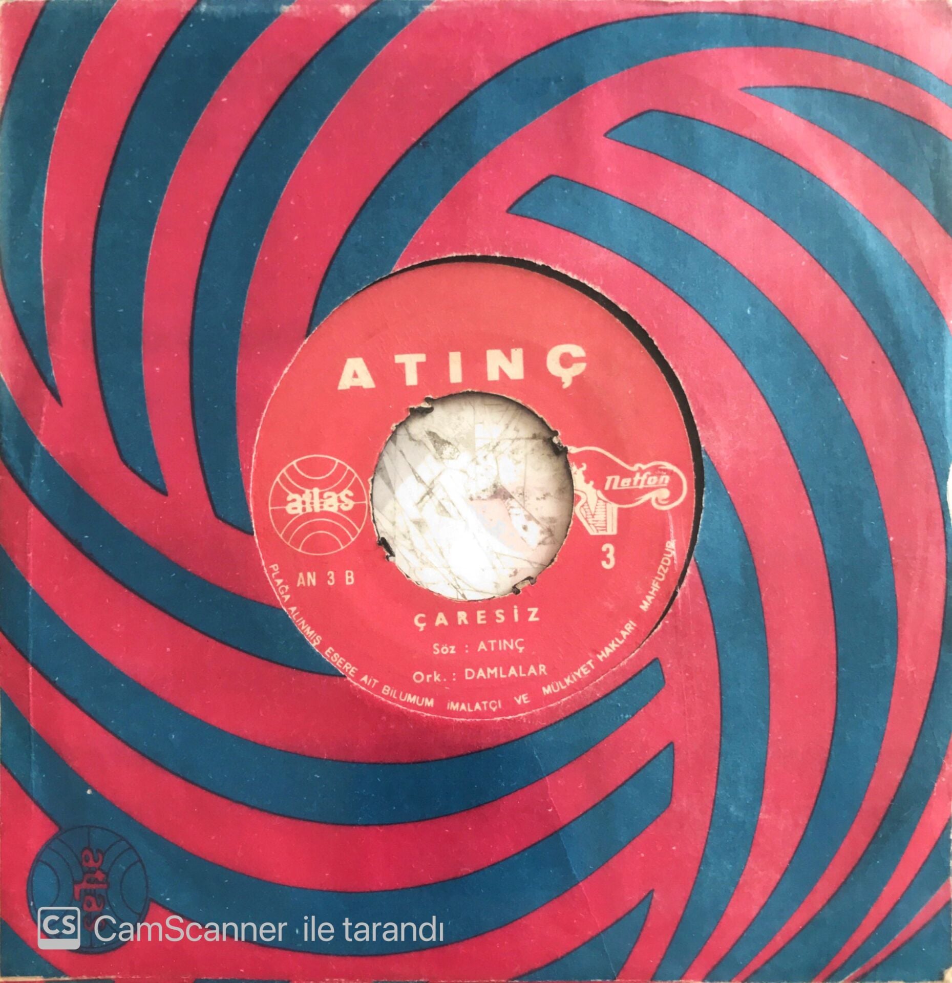 Atınç - Çaresiz/Yine Bana Dönersin - 45'lik