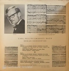 Carl Philipp Emanuel Bach Organ Concertos LP