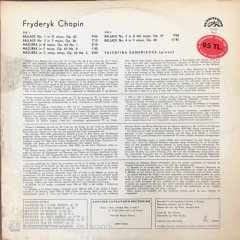 Frederick Chopin Ballades Nos. 1-4 Mazurkas Nos. 1-3 LP