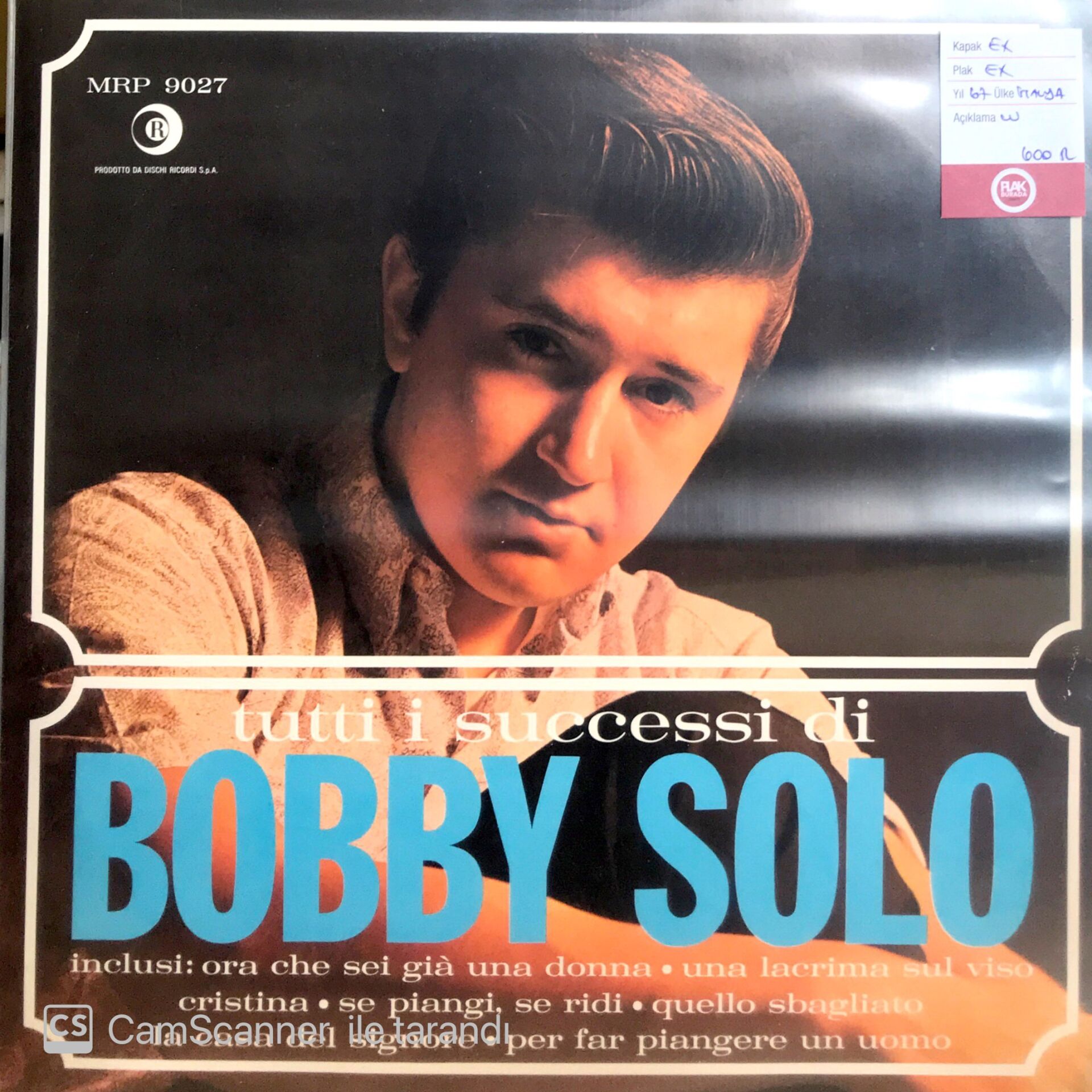 Tutti I Successi Di Bobby Solo LP