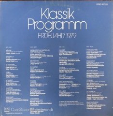 Klassik Programm Frühjahr 1979 Great Classical Music Çift LP