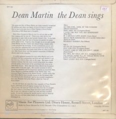 The Dean Sings LP