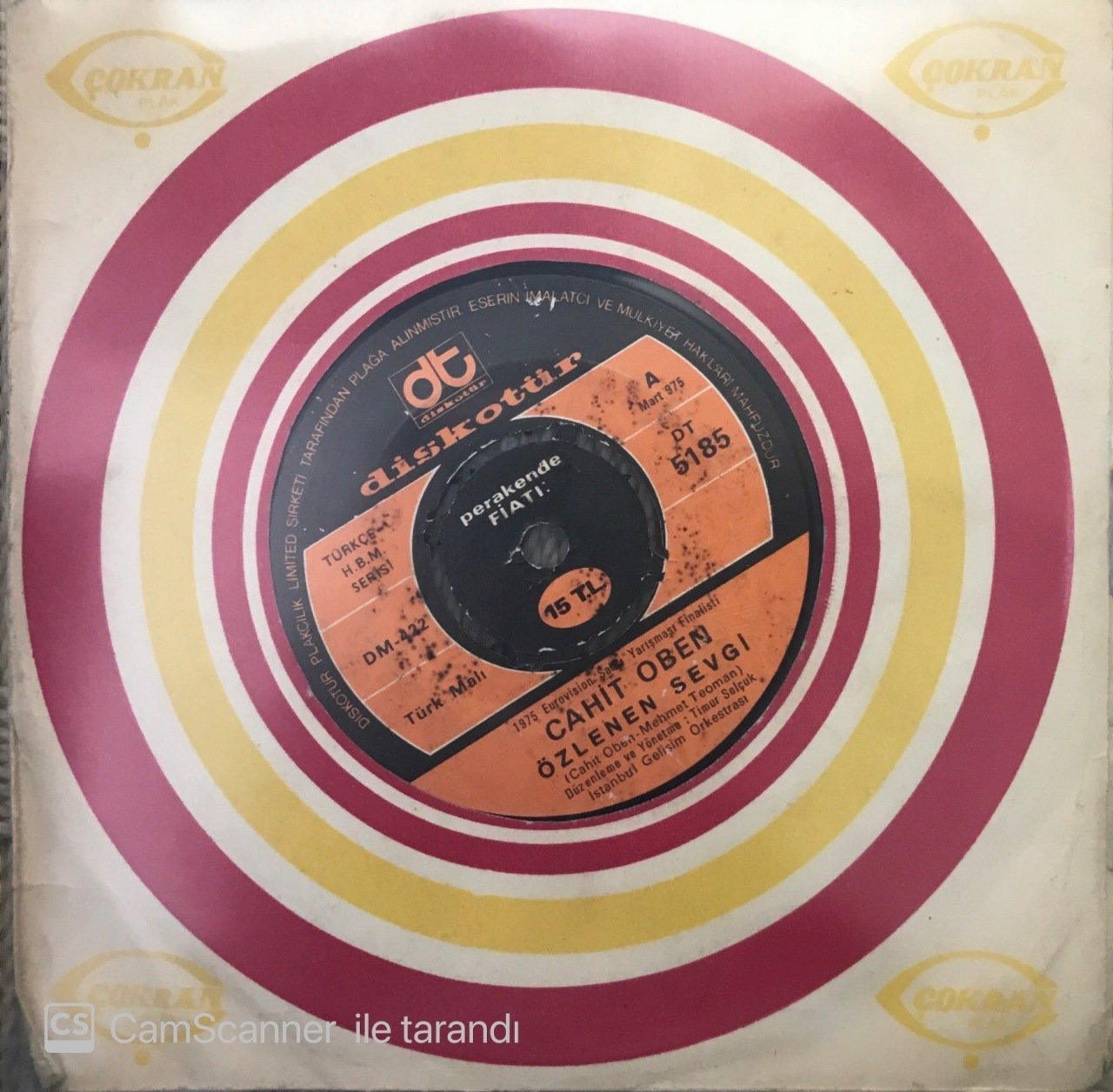 Cahit Öben Özlenen Sevgi 45 lik