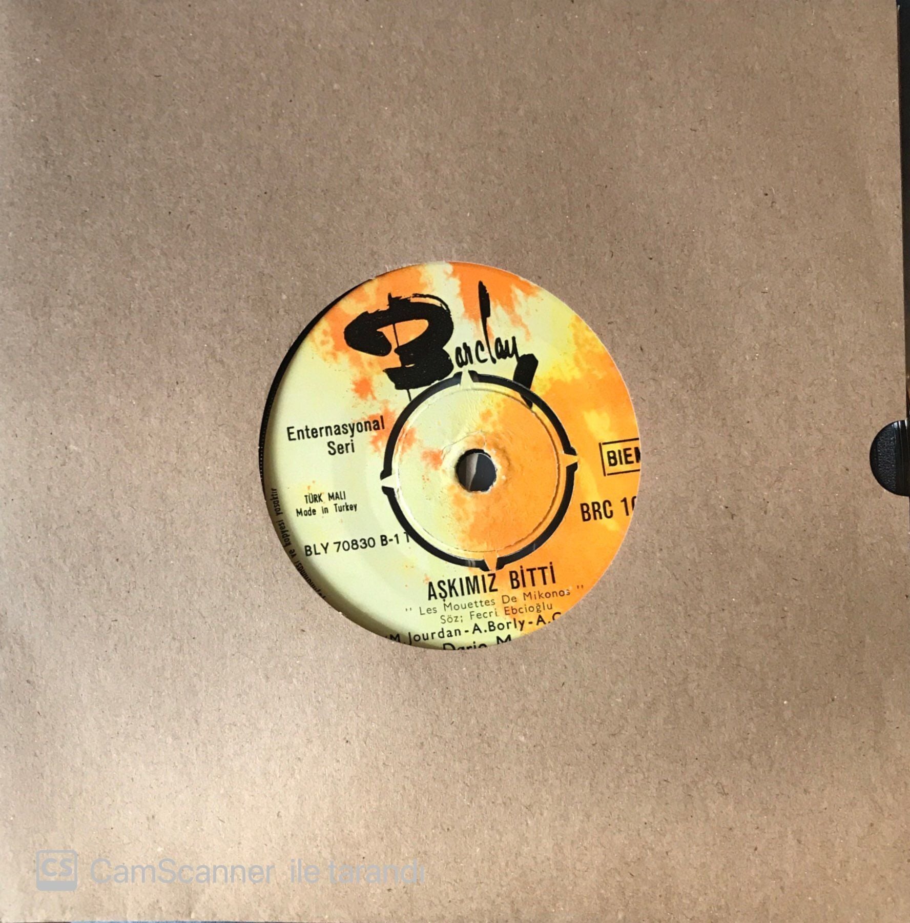 Dario Moreno Aşkımız Bitti ( Deniz Ve Mehtap ) 45lik