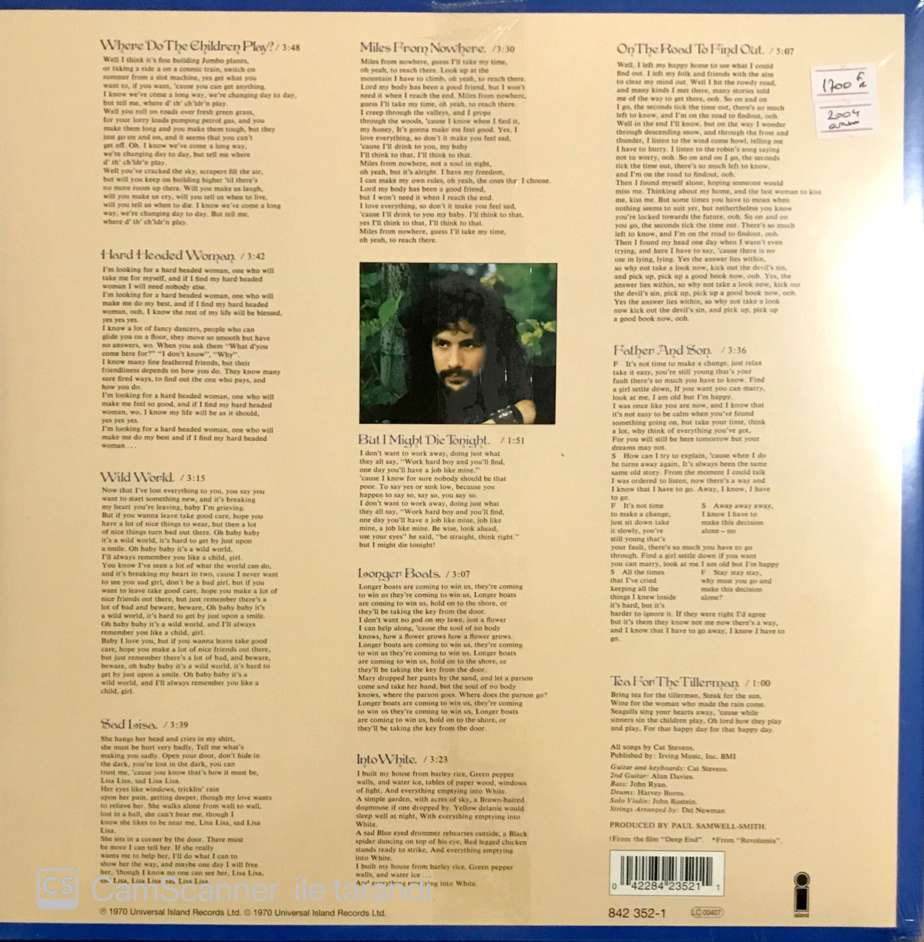 Cat Steves - Tea for the Tillerman LP Plak Satın Al