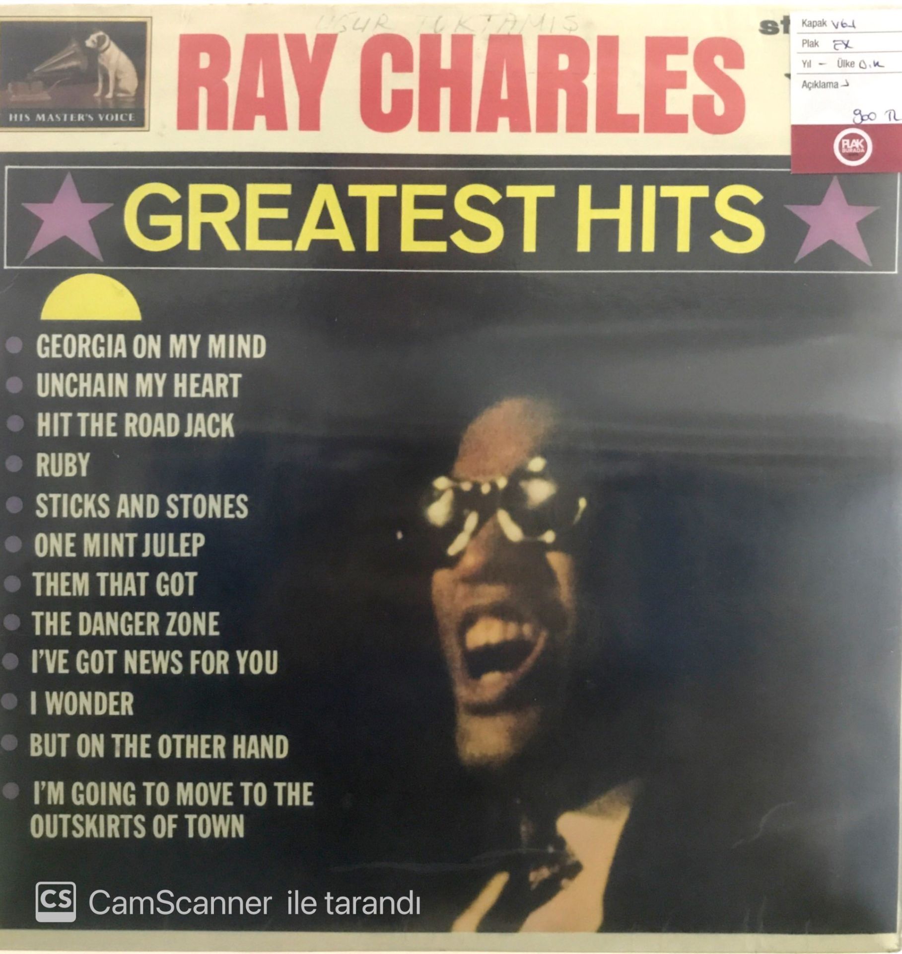 Ray Charles Greatest Hits LP
