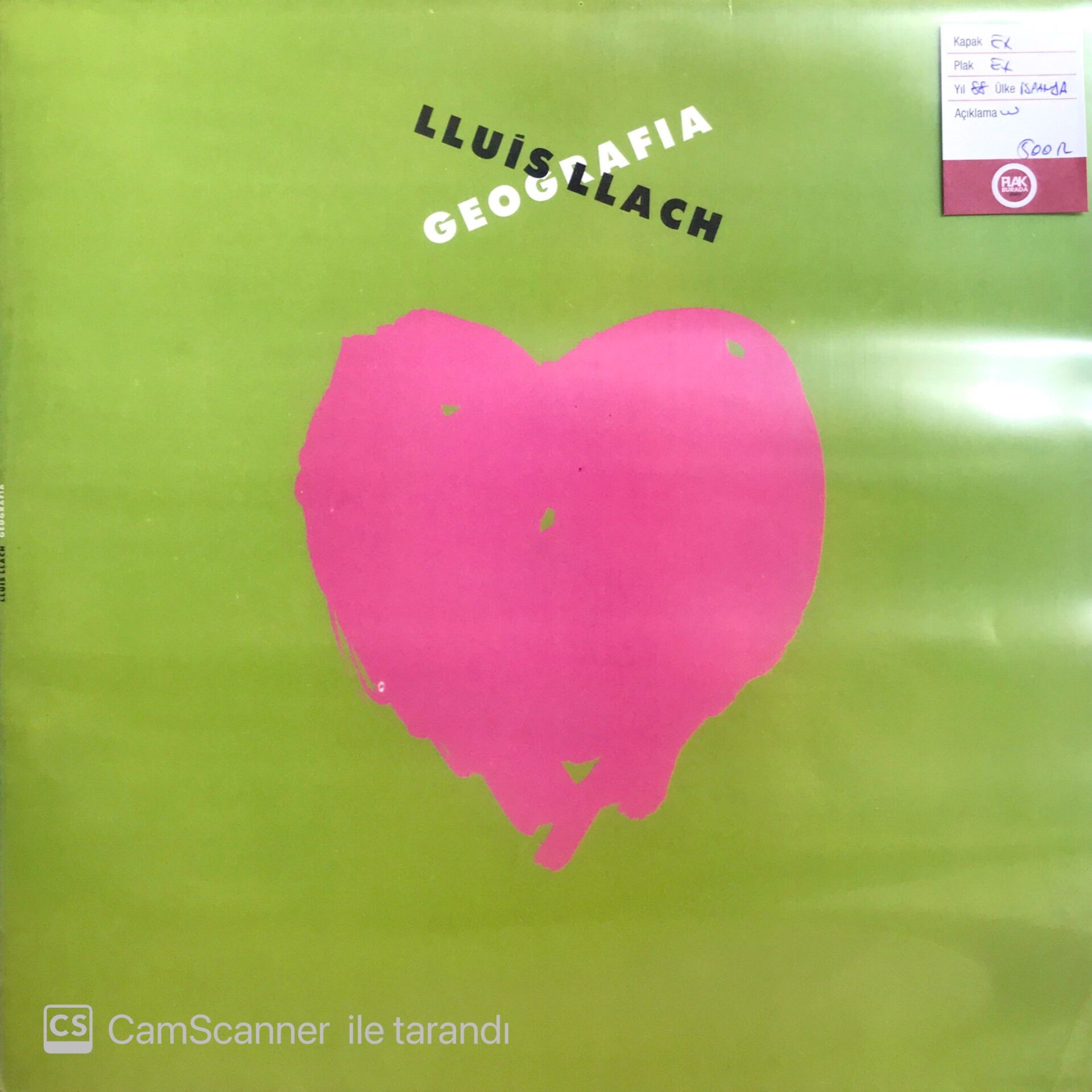 Lluis Llach / Geografia LP