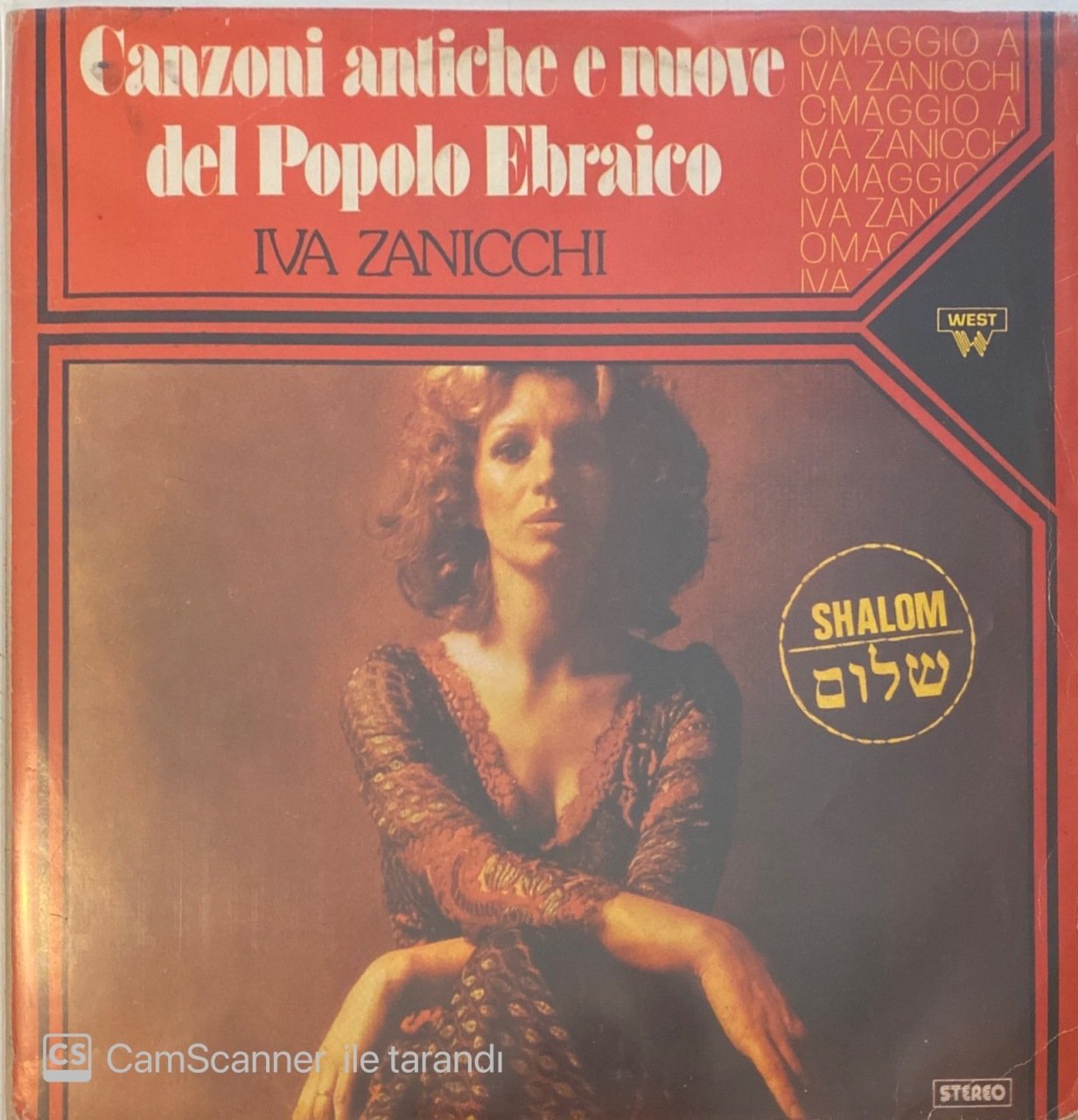 Iva Zanicchi Canzoni Antiche e Nuovo Del Popolo Ebraico LP