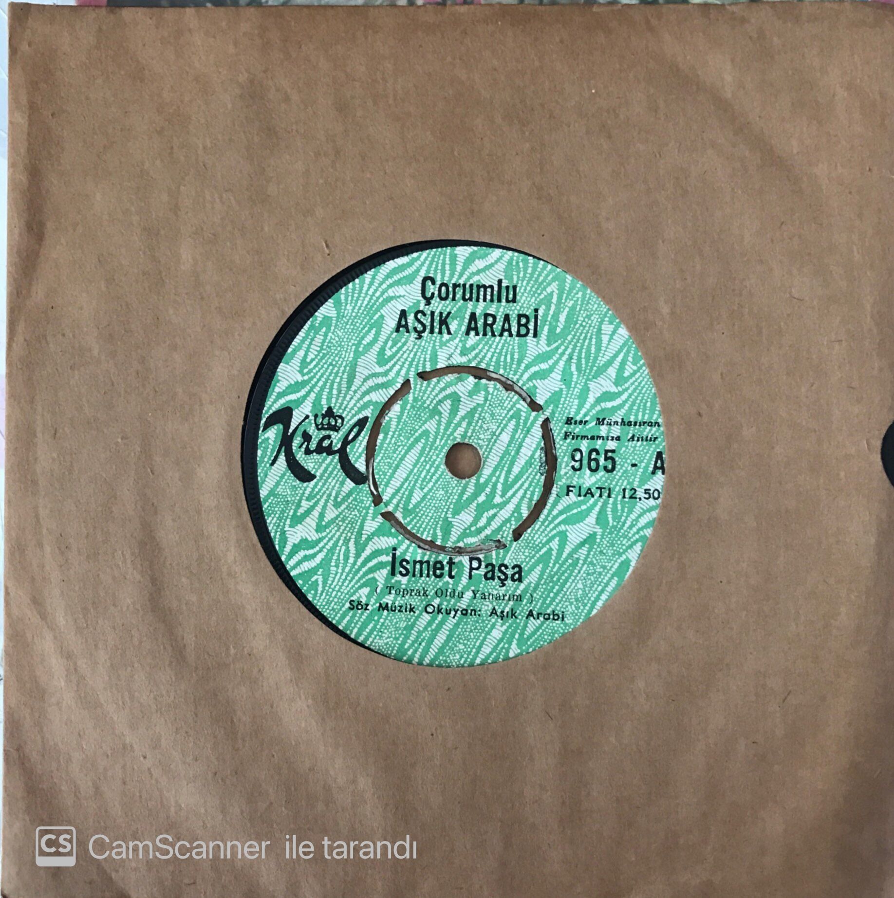 Çorumlu Aşık Arabi - İsmet Paşa 45lik