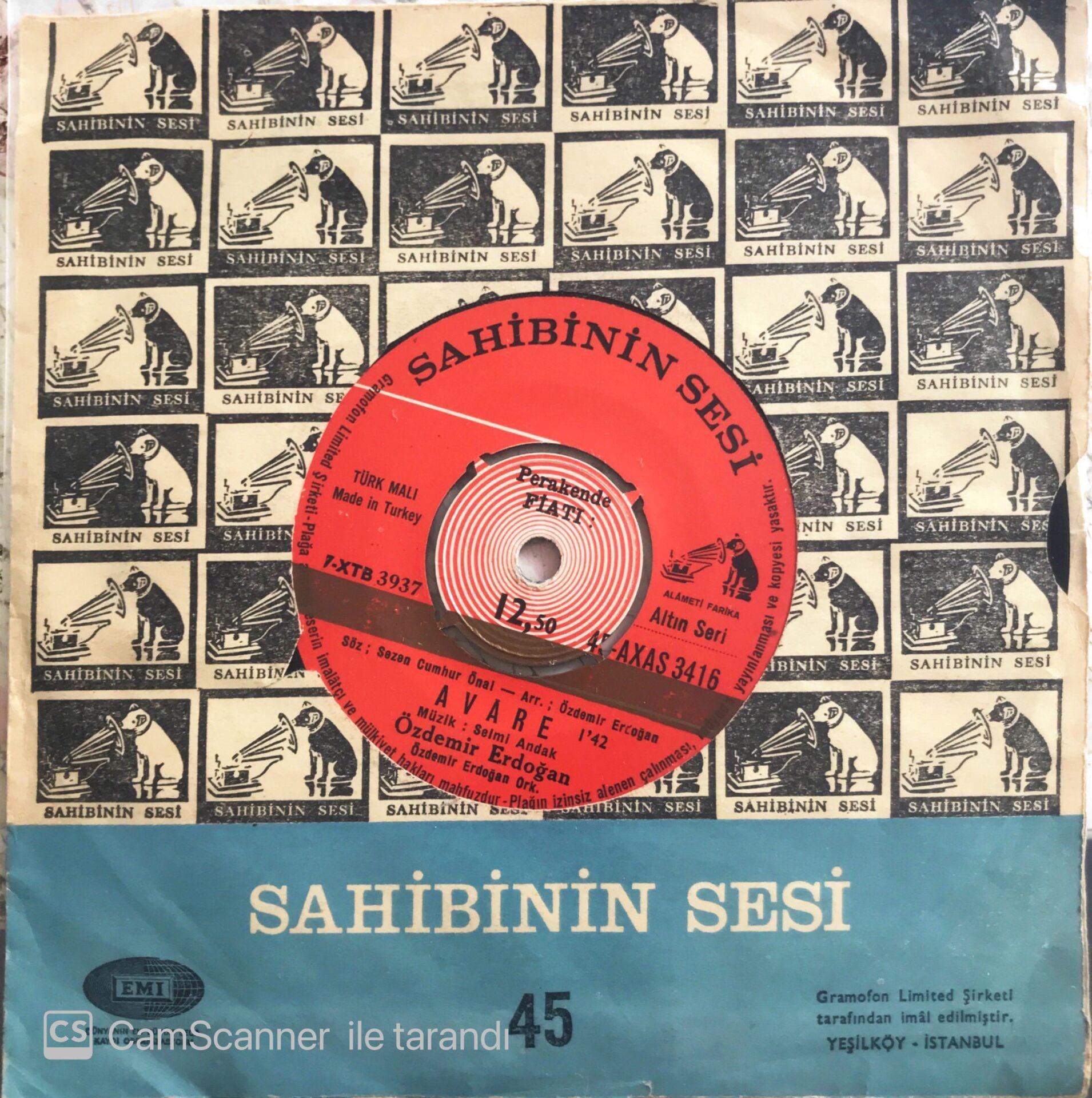 Özdemir Erdoğan ve Orkestrası - Avare/Seni Bekliyorum - 45'lik