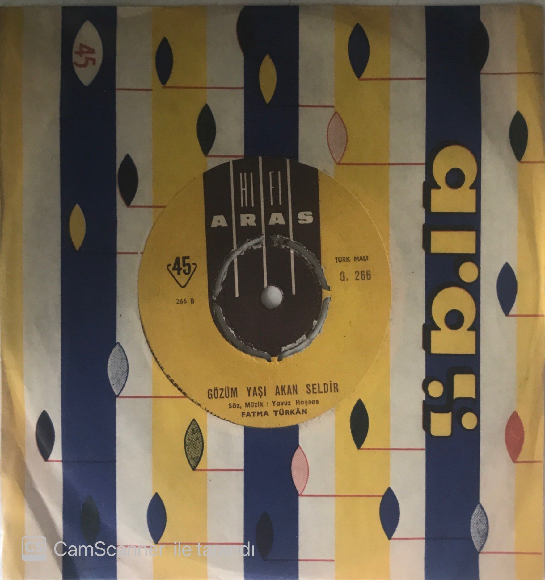 Fatma Türkan Gözüm Yaşı Akan Seldir 45lik