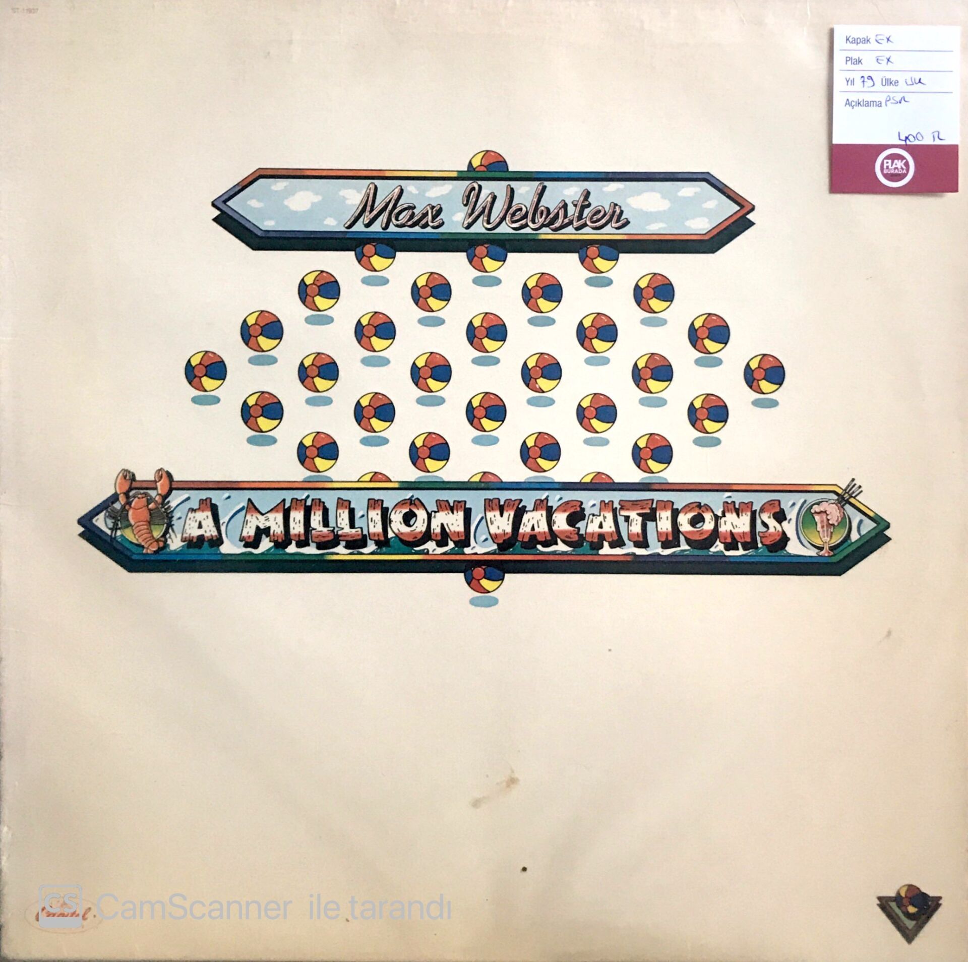 Max Webster / A Million Vacations LP