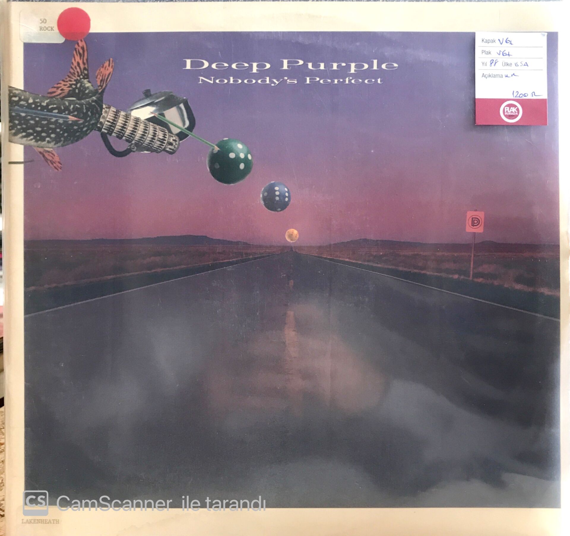 Deep Purple Nobody's Perfect Double LP