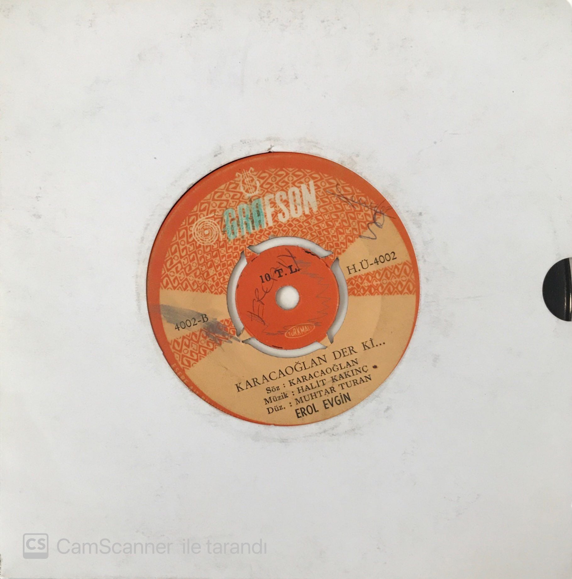 Erol Evgin Aç Yüzünü Göreyim 45lik