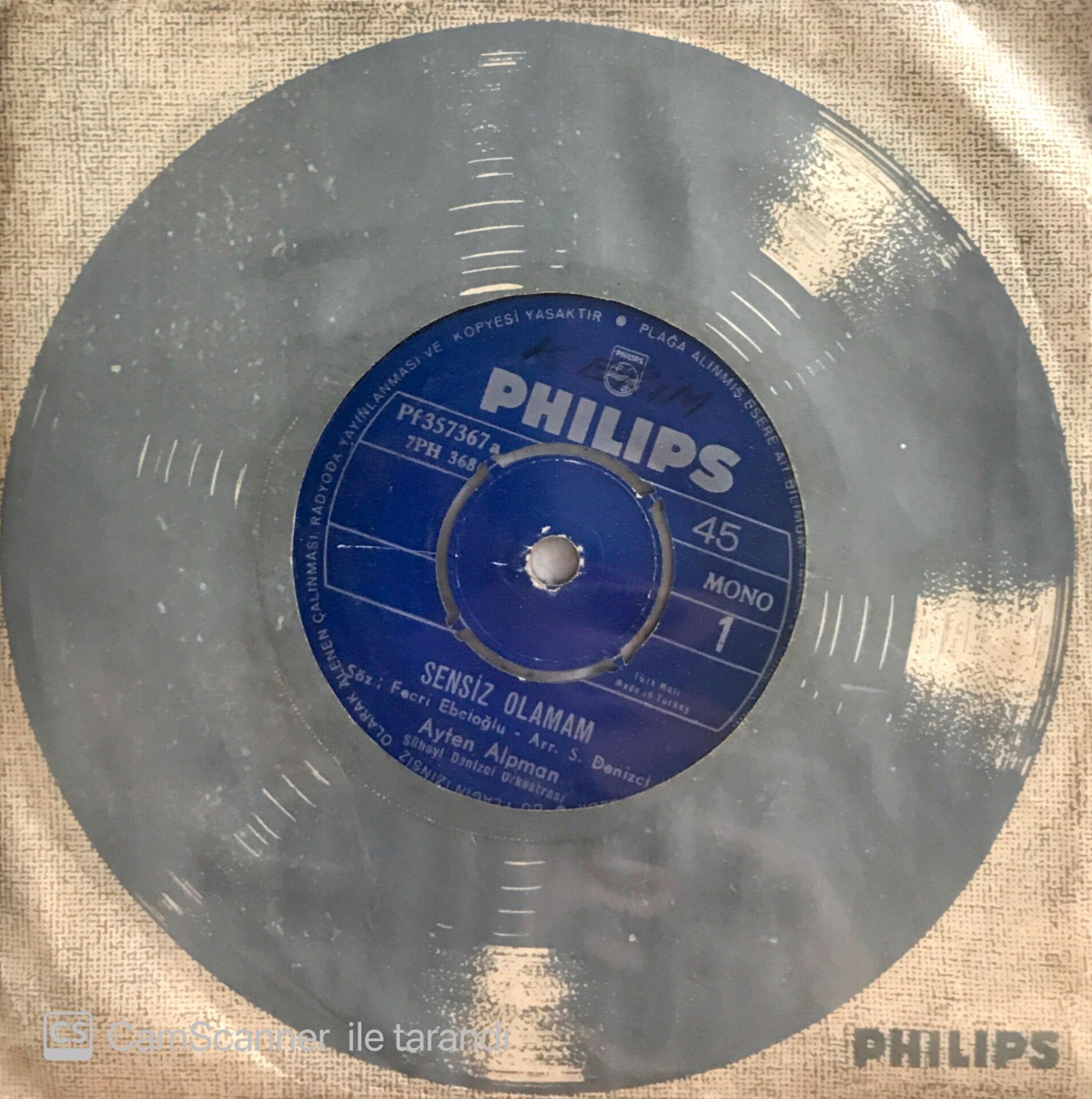 Ayten Alpman / Sensiz Olamam 45'lik