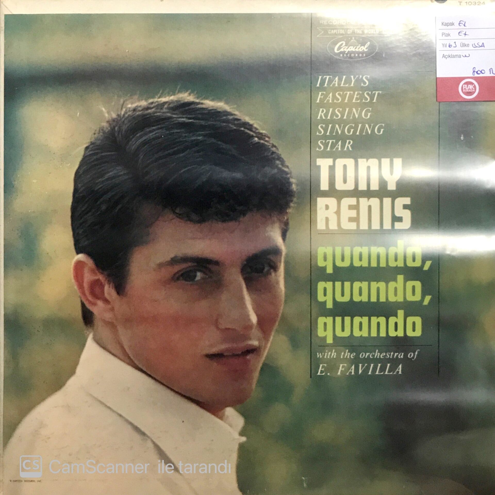 Tony Renis / Quando, Quando, Quando LP