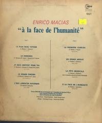 Enrico Macias A La Face De L'Humanite LP