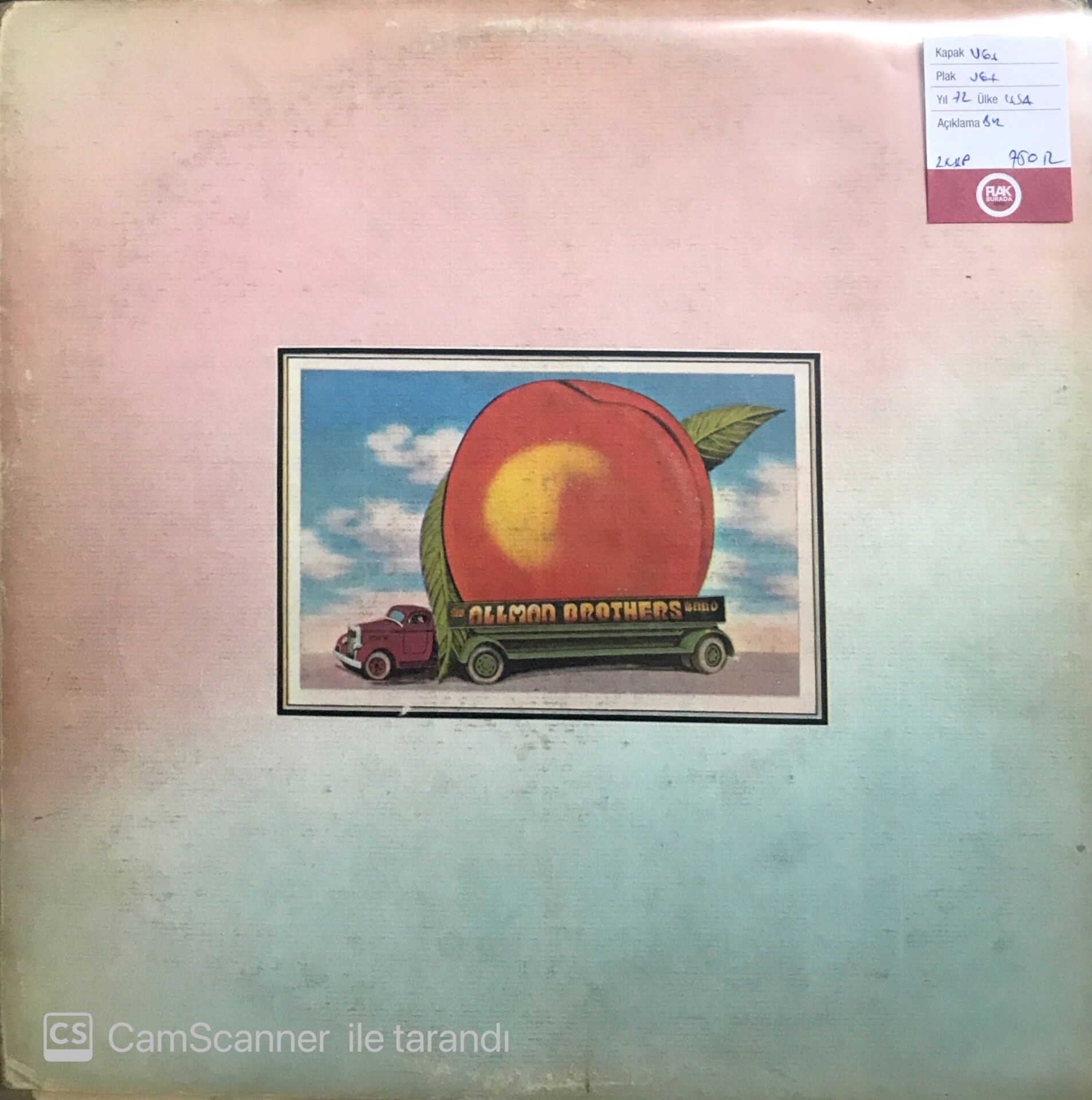 The Allman Brothers Band / Eat A Peach Double LP
