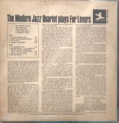The Modern Jazz Quartet Plays For Lovers LP