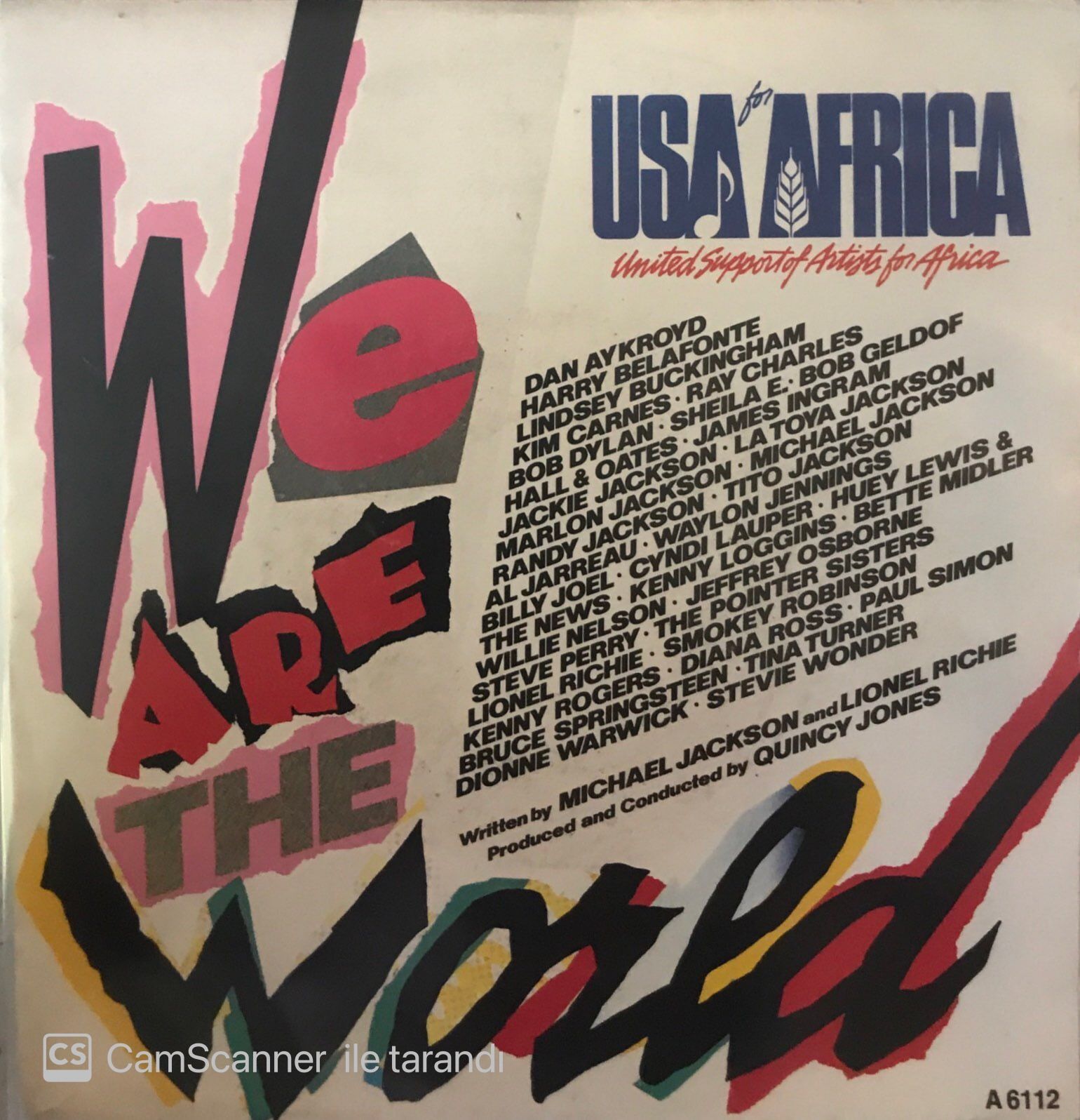 USA For Africa We Are The World 45lik