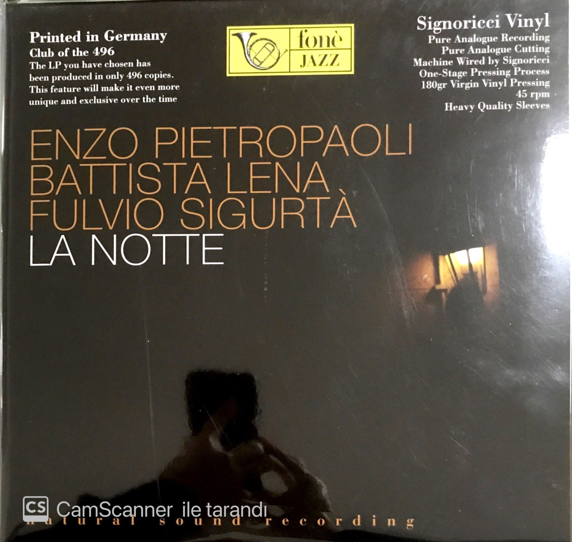 Enzo Pietropaoli Battista Lena Fulvio Sigurta La Notte LP