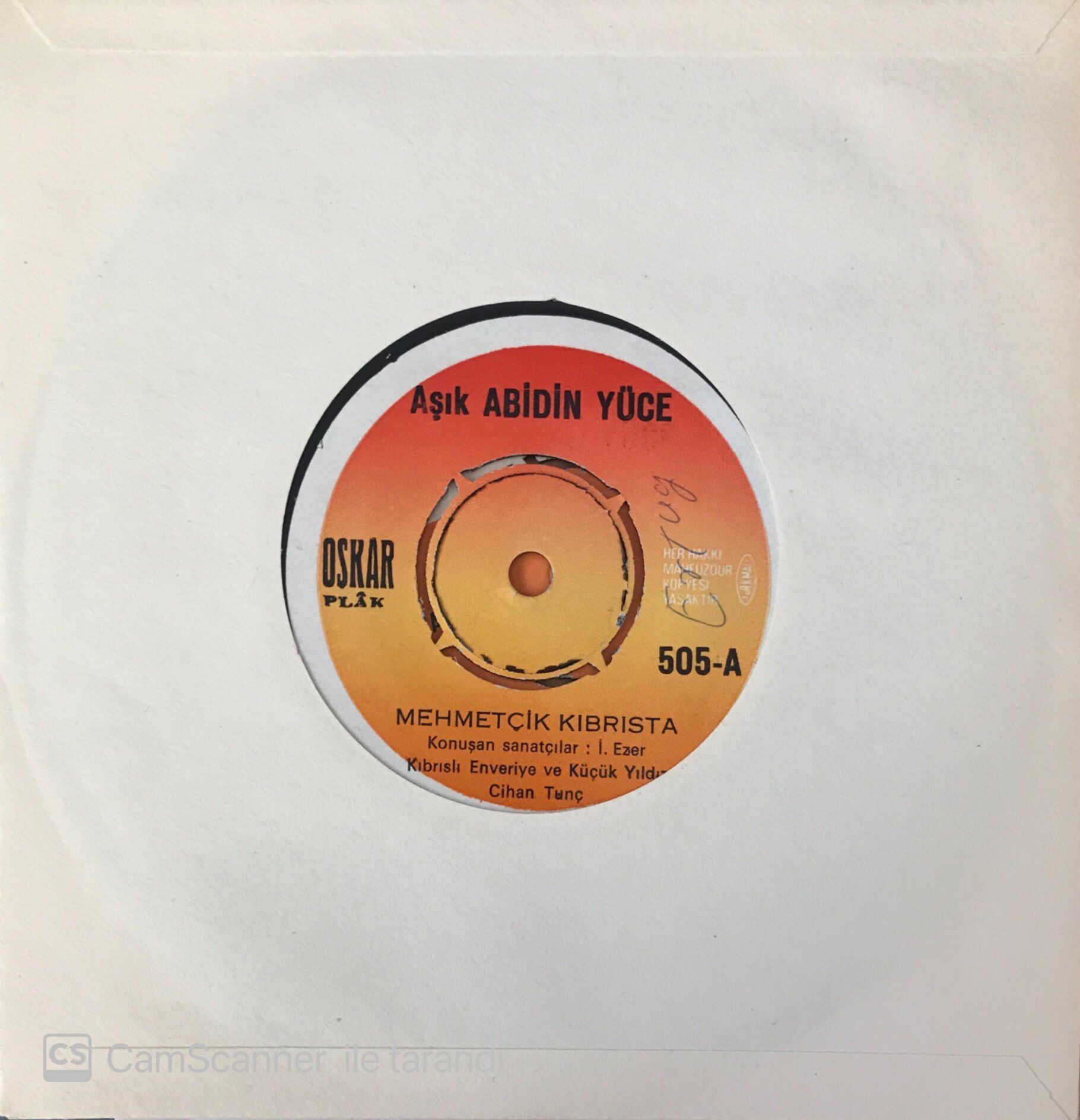 Aşık Abidin Yüce - Mehmetçik Kıbrısta 45lik