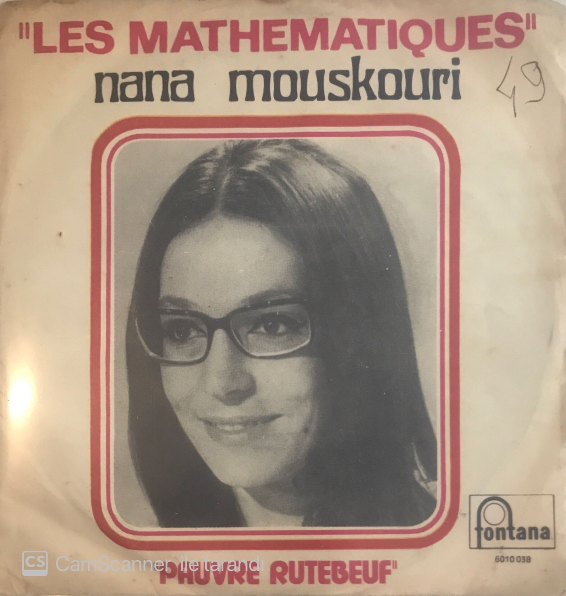 Nana Mouskouri Les Mathematiques 45lik