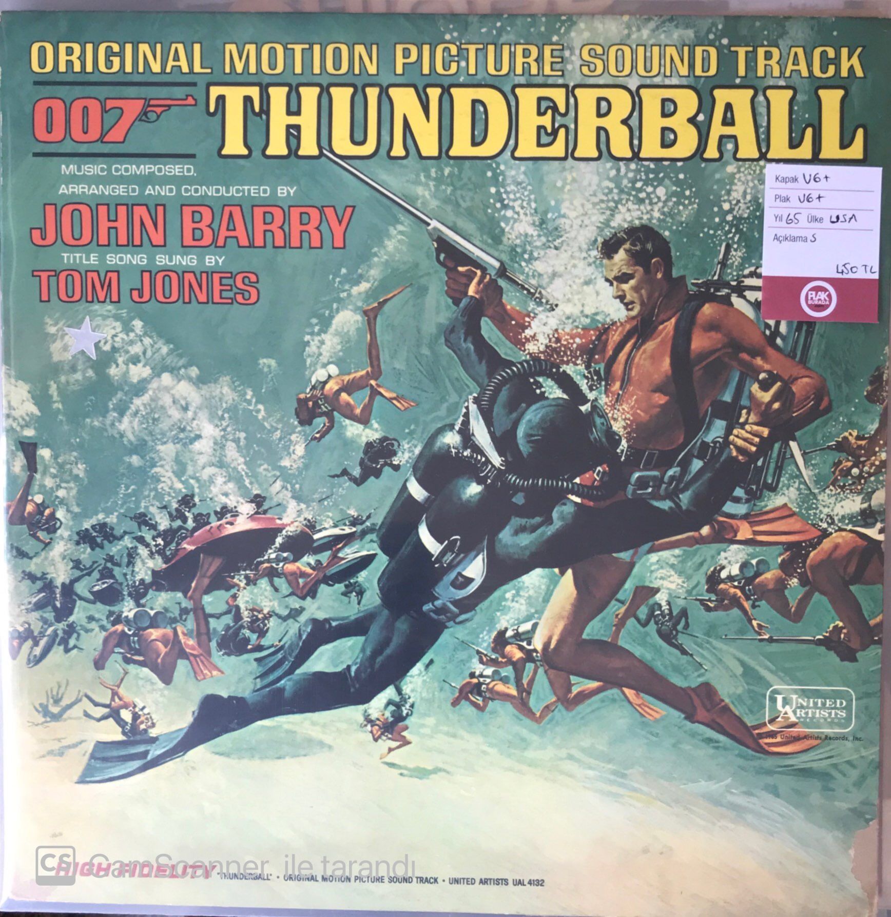 Thunderball - John Barry , Tom Jones 007 Soundtrack LP