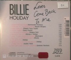 Billy Holiday Lover Come Back To Me CD